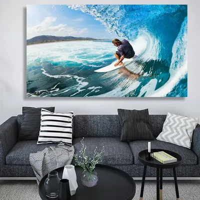 Обои вода, волны, океан, серфинг, доска для сёрфа для рабочего стола #13882
