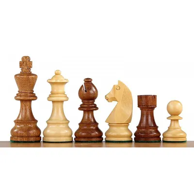 Купить Фигуры шахматные фигуры Немецкий Стаунтон №7 коричневые высокого  качества. Высокое качество - Фигуры шахматные по низкой цене