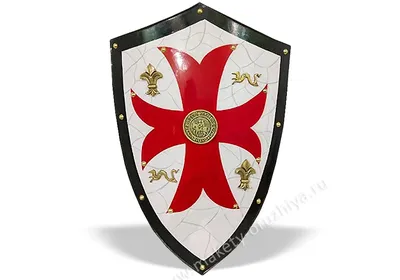 Щит Тамплиеров из металла реконструкторский (Templar shield) купить в  Москве NA-36413