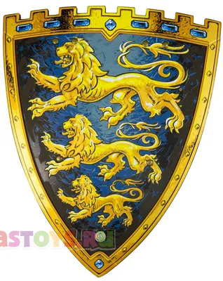 Рыцарский щит с тремя львами купить с доставкой по цене 1 650 руб. в Москве  | dastoys.ru