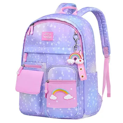 Рюкзак детский для девочек / Рюкзак школьный фиолетовый для первоклассника  / Ранец портфель для школьников - купить с доставкой по выгодным ценам в  интернет-магазине OZON (941466746)