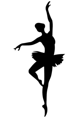 Силуэт балерины, танцующей на белом фоне :: Стоковая фотография ::  Pixel-Shot Studio