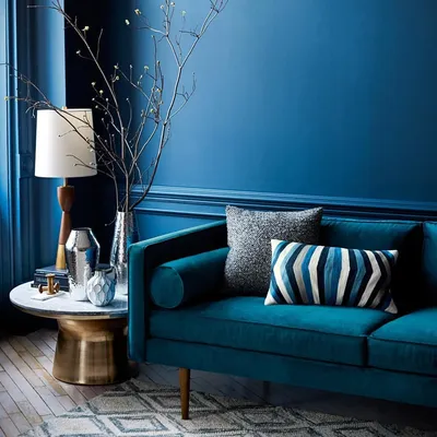 Как использовать синий цвет в интерьере дома