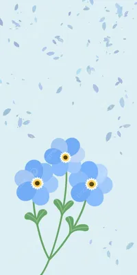 Флизелиновые красивые фото обои 206x275 см Нарисованные синие цветы на  светлом фоне (13792VEA)+клей (ID#1536313322), цена: 1350 ₴, купить на  Prom.ua