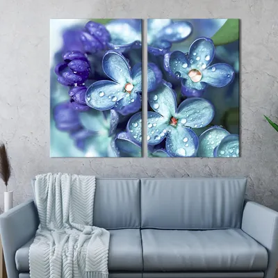 Blue flowers. Синие цветы. PNG. | Цветочное искусство, Художественные  карты, Цветочные картины