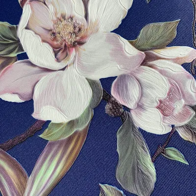 ᐉ Модульная картина на холсте Диптих Синие цветы в росе 71x51 см (235-2)