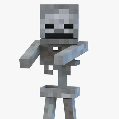 Мягкий плюшевый Скелет из Майнкрафт (Minecraft) 34 см на присоске
