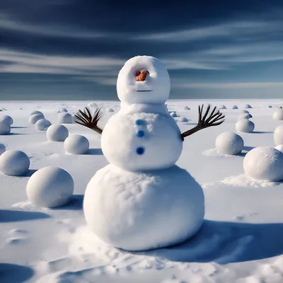 Снеговик в худи без носа дергает …» — создано в Шедевруме