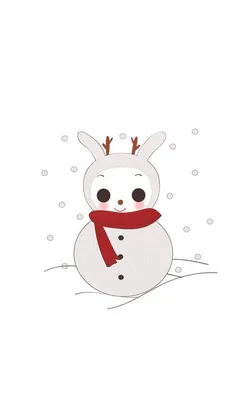 Векторный снеговик - Новый год - рождество