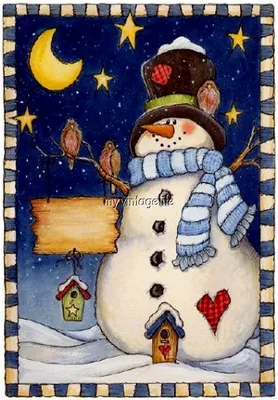 Снеговик в PSD формате - Новогодние картинки, рисунки и открытки