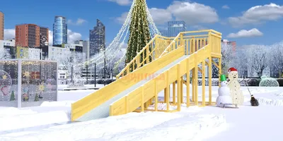 Снежная горка на Терренкуре в Алматы: бесплатные катания для детей из  малообеспеченных семей