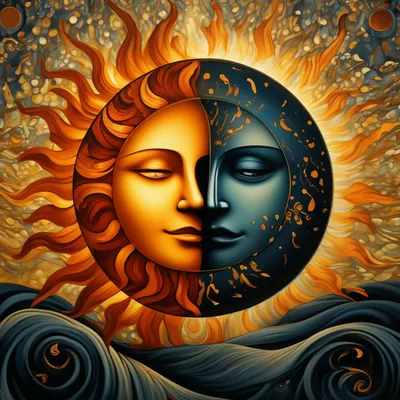 Солнце и Луна вместе - 68 фото