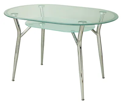 Круглый стеклянный обеденный стол Квадро 18-3 прозрачный/хром заказать |  Интернет-магазин Mebel Apartment