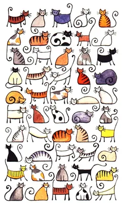 Стилизованные коты - элегантность и грациозно коты. Иллюстрация вектора -  иллюстрации насчитывающей виньетка, конструкция: 28566126