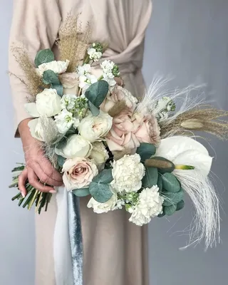 Свадебные букеты с сухоцветами