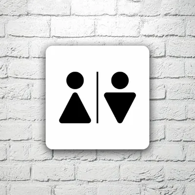 Табличка на туалет 15х15 см (код 90812) | Компания FoxPrint