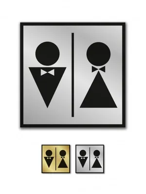 Табличка на туалет: шаблоны, примеры макетов и дизайна, фото