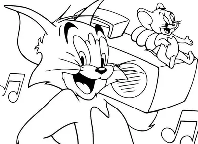 Рисунки про Тома и Джерри для срисовки