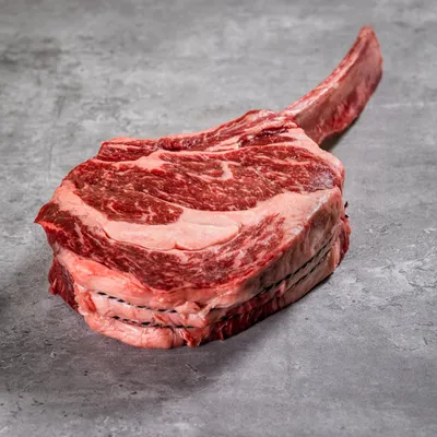 American Wagyu Beef Ribeye Tomahawk Steak | Wagyu Kowboy Ribeye – KOW Steaks