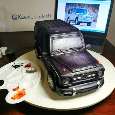 Торт в виде машины, милому