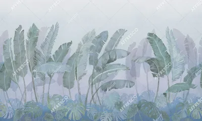 Фотообои на стену Тропические листья на черном фоне купить. Артикул №30565  | ABC-Decor