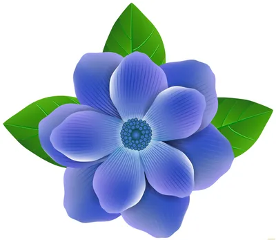 Мультяшный синий цветок - 67 фото
