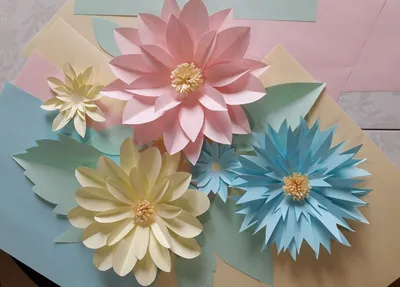 Простые цветы из бумаги (легко, быстро) 800 пошаговых фото. Своими руками