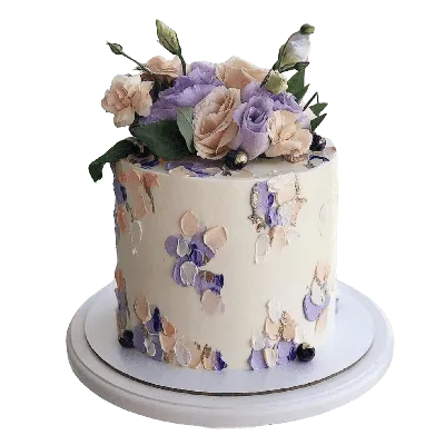 Украшение торта цветами - 75 фото