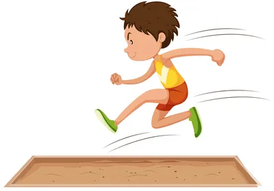 Раскраска Легкая атлетика. Прыжки в длину | Раскраски на тему спорт.  Спортивные раскраски