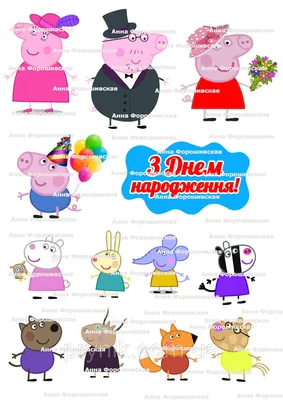 Съедобная картинка \"Свинка Пеппа\" сахарная и вафельная картинка а4  (ID#1401706100), цена: 40 ₴, купить на Prom.ua