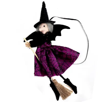 Мультфильм милый Хэллоуин летающая метла ведьма кулон праздничный реквизит  – лучшие товары в онлайн-магазине Джум Гик