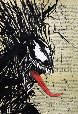 Venom 02 Drawing by Sledjee Art - Pixels