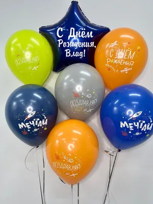 Набор \"С Днём Рождения, Влад!\" воздушные шары с именем - купить в  интернет-магазине OZON с доставкой по России (542824514)