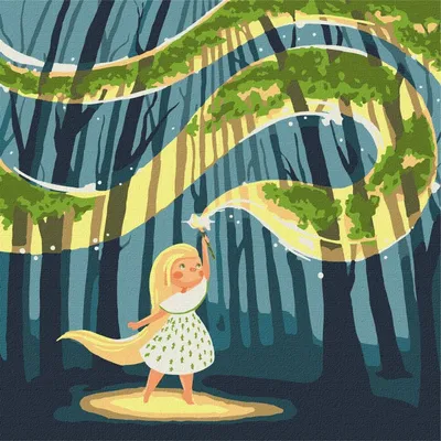 Иллюстрация Волшебный лес | Illustrators.ru