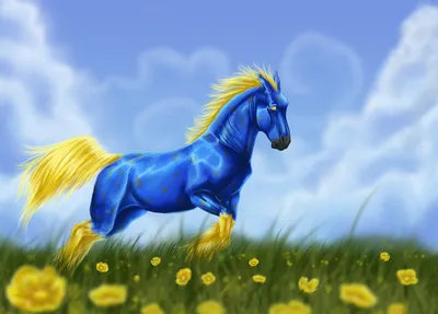 Онлайн пазл «Волшебные лошади»