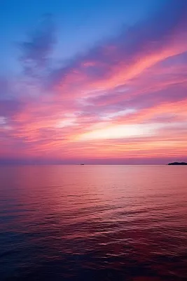 Фотообои Фиолетовый закат над морем», (арт. 21475) - купить в  интернет-магазине Chameleon
