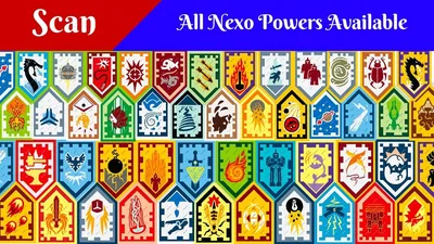 All Lego Nexo Powers / Nexo Shield - Scan and Enjoy | Nexo knights shields,  Knight shield, Lego knights