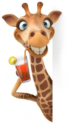 Смешной жираф | Премиум Фото | Жираф, Жирафенок, Рисунок жирафа
