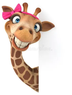 Милый смешной жираф в полный рост …» — создано в Шедевруме