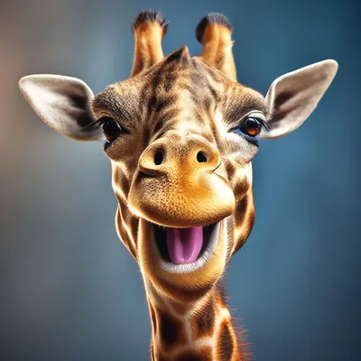 Смешной жираф показывает его язык Стоковое Фото - изображение насчитывающей  глаз, смотреть: 118312556