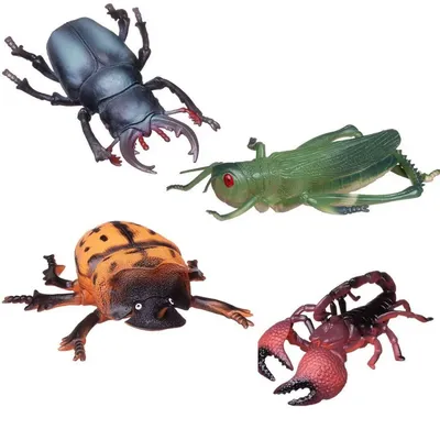 Игровой набор Junfa Гигантские насекомые муравей жук трубковерт саранча  пчела купить по цене 1353 ₽ в интернет-магазине Детский мир