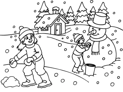 Зимние Детей — стоковая векторная графика и другие изображения на тему Зима  - Зима, Снег, Иллюстрация - iStock