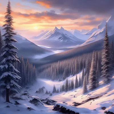 Зимние пейзажи для вас» — создано в Шедевруме