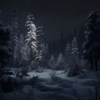 сказочный зимний лес.