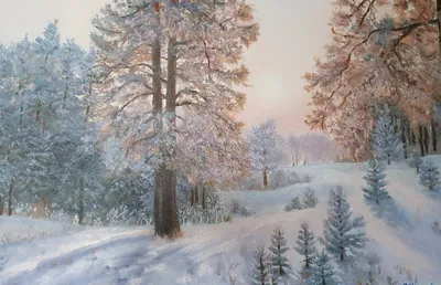 Зимний лес с дорогой стоковое фото ©lusyaya 136227714
