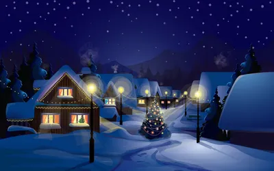 Рисунок зимний вечер в деревне №375475 - «Пейзажи родины моей!» (10.02.2023  - 10:07)