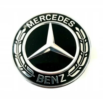 Значок Mercedes - эмблема (диаметр - 11,5 см) - Автотюнинг