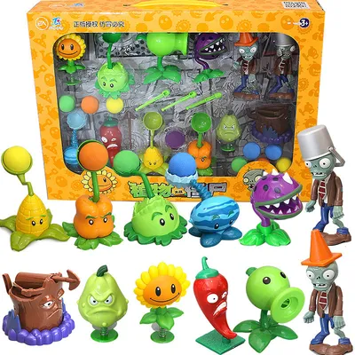 Зомби против растений/ Игровой набор Зомби Против Растений инерционные  игрушки Plants vs Zombie - купить с доставкой по выгодным ценам в  интернет-магазине OZON (724889307)