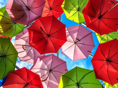 Уличные зонтики, большие солнцезащитные зонты, открытые палатки, зонтики на  столбах, сады, открытые террасы, столы и стулья для отдыха Зонт для патио