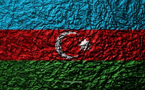 Азербайджан Обои на телефон красно-белый флаг